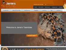 Tablet Screenshot of jamiestarantulas.com